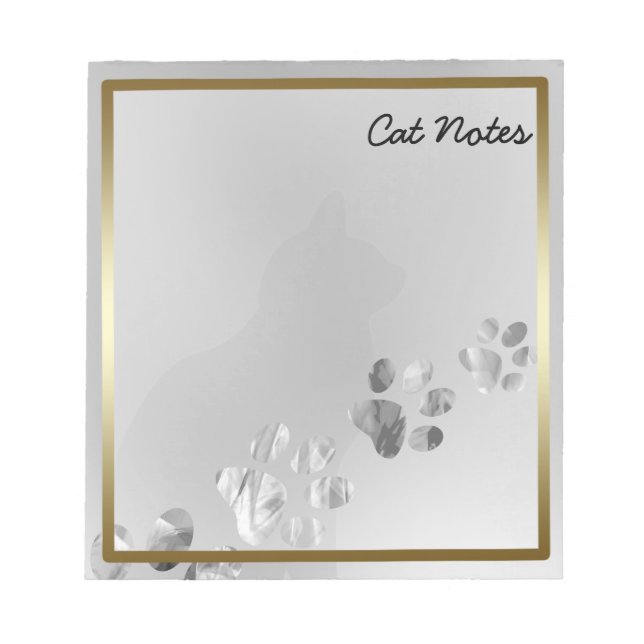 Bloco De Notas Personalizar Impressões De Gato Preto Para Pavimen (Frente)