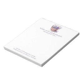 Bloco De Notas Personalizar Lavanda de Aquarela Florista de Negóc