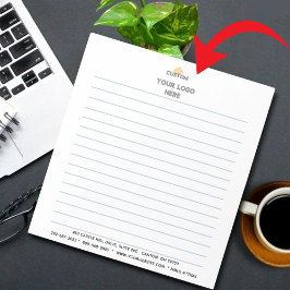 Bloco De Notas Personalizar: Logotipo corporativo vinculado