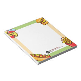 Bloco De Notas Personalizar logotipo de empresa | Tema Hotdog do