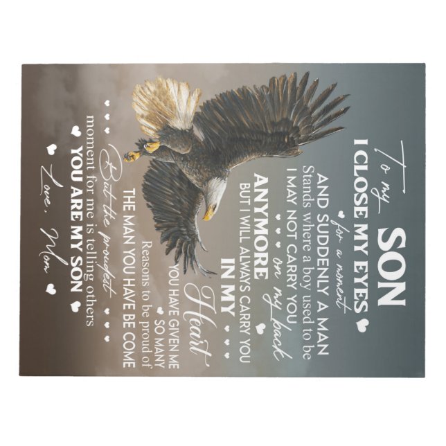 Bloco De Notas Personalizar Para O Meu Filho Do Amor Dons Da Mãe (Frente)