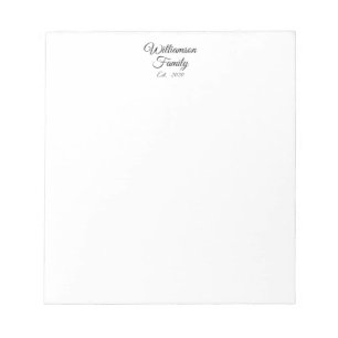 Bloco De Notas Personalizar sobrenome do Casal, ano, negócios