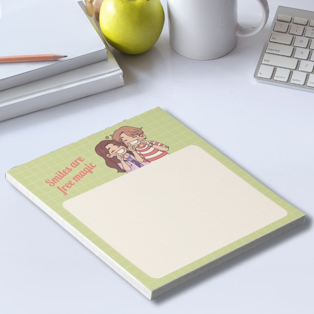 Bloco De Notas Personalizar Sorrisos É Magia Livre (Criador carregado)