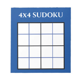 Bloco De Notas Personalizável 4 por 4 Modelo Sudoku Azul