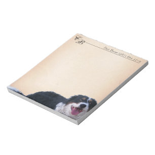 Bloco de Notas Personalizável com Collie de Borda