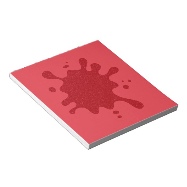 Bloco de Notas Personalizável com Mancha de Tinta  (Inclinado)
