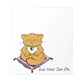 Bloco De Notas PERSONALIZÁVEL Tenha Seu Zen Cute Kitty Cat