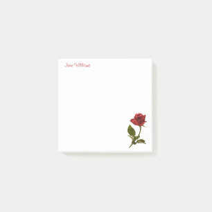 Bloco De Notas Personalize:  Fotografia floral - uma rosa
