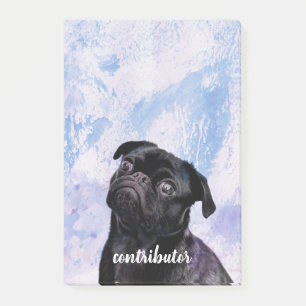 Bloco De Notas Personalize o seu possuem muito o cão preto do