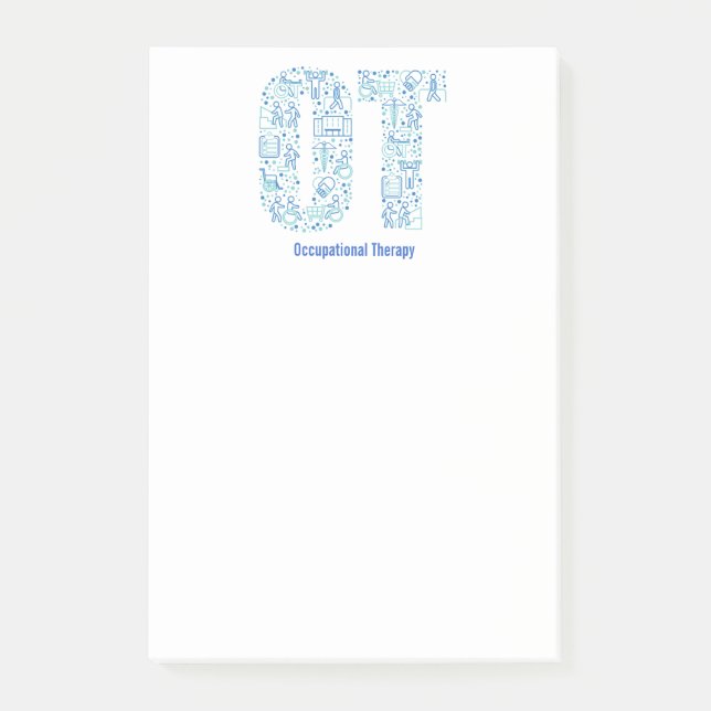 Bloco De Notas Personalize o terapeuta ocupacional OT (Frente)