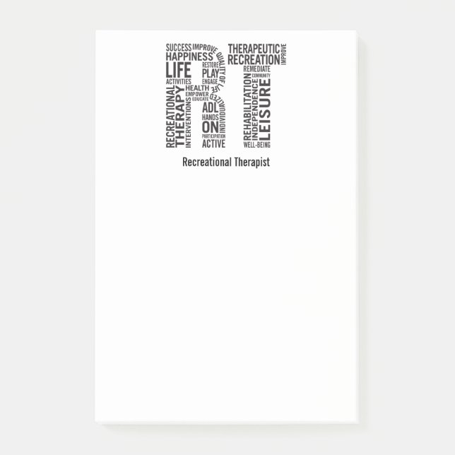 Bloco De Notas Personalize o terapeuta recreacional conhecido RT (Frente)