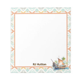 Bloco De Notas Personalize Sailboat Notepad