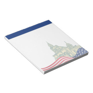Bloco De Notas Personalized American Flag Patriotic USA 