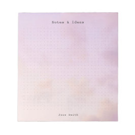 Bloco De Notas Personalized dreamy clouds, pastel aesthetic Grid