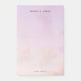 Bloco De Notas Personalized dreamy clouds, pastel aesthetic Grid