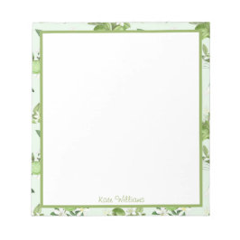 Bloco De Notas Personalized Lemon and Floral Notepad
