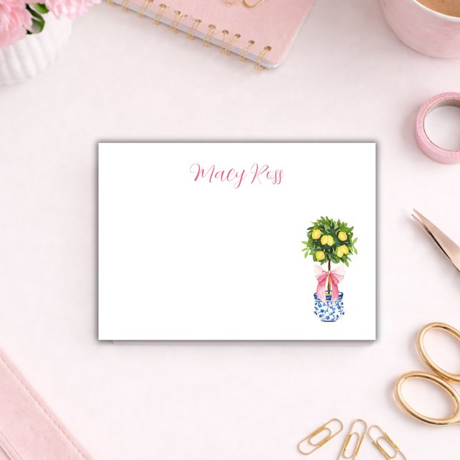 Bloco De Notas Personalized Lemon Topiary Tree (Criador carregado)