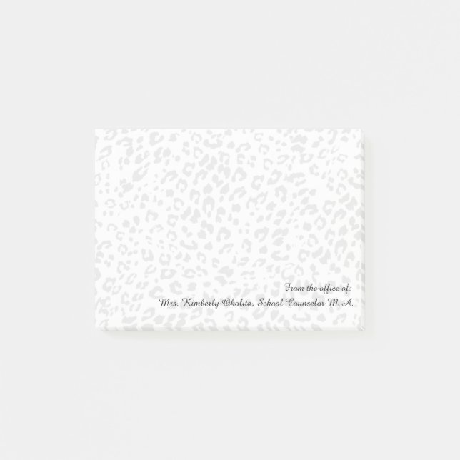 Bloco De Notas Personalized Leopard Print Office Post-it Notes (Frente)