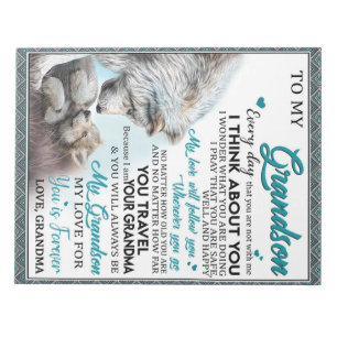 Bloco De Notas Personalized Letter To My Grandson, Love Grandson