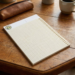 Bloco De Notas Personalized Logo, Brown Engineering Graph Paper
