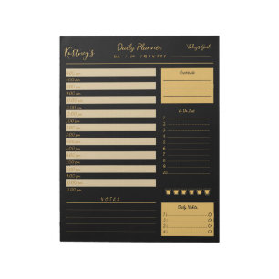 Bloco De Notas Personalized Name minimal daily planner Notepad
