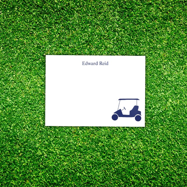 Bloco De Notas Personalized Navy Blue Golf Cart (Criador carregado)