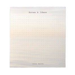 Bloco De Notas Personalized ocean sunset aesthetic dot Grid