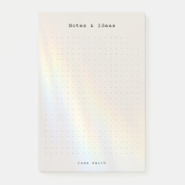 Bloco De Notas Personalized rainbow light aesthetic dot Grid 