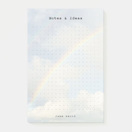 Bloco De Notas Personalized rainbow sky aesthetic dot Grid 