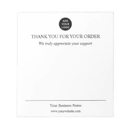 Bloco De Notas Personalized Thank You Business