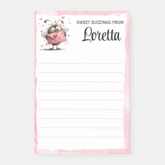 Bloco De Notas Personalized Valentine Bee Notepad