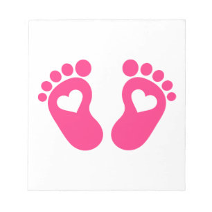 Bloco De Notas Pés-bebês corações