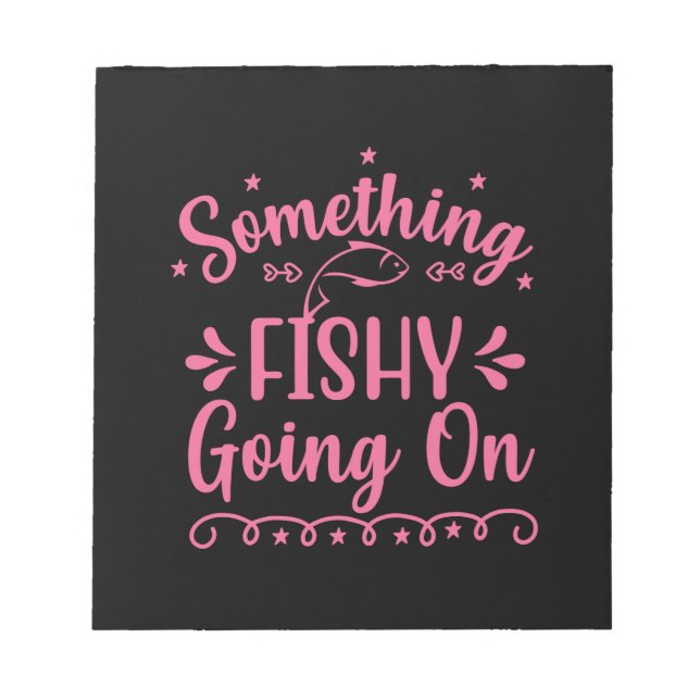 Bloco De Notas Pesca Arte Algo Peixe Acontecendo (Frente)