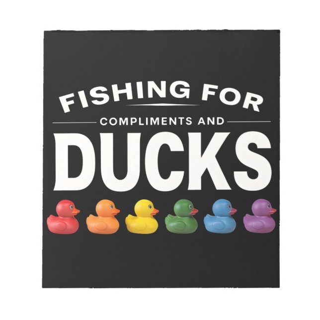 Bloco De Notas Pesca de complementos e patos - Borracha Humorosa (Frente)