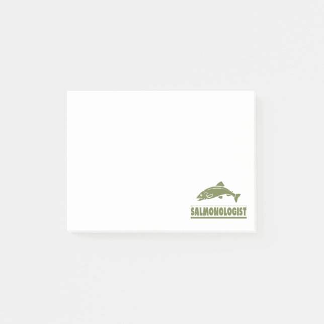 Bloco De Notas Pesca de salmão Humorístico (Frente)