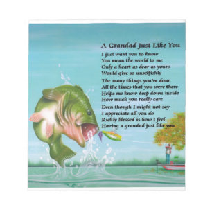 Bloco De Notas Pesca - poema do Grandad