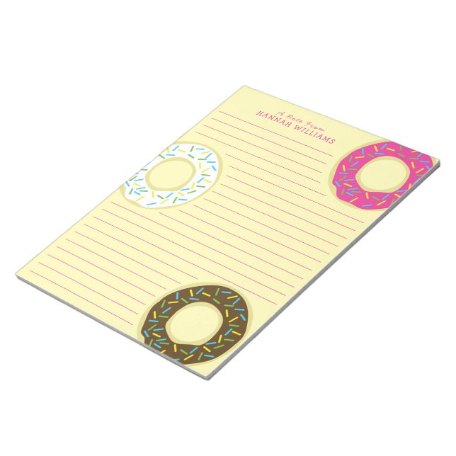 Bloco de Notas Pessoais Infantil Donuts Cute (Inclinado)