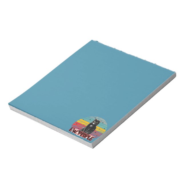 Bloco De Notas Pessoas Ow Pretas para Vintage (Invertido)