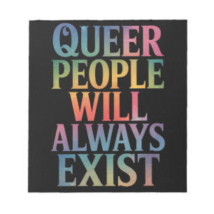 Bloco De Notas Pessoas Queer Sempre Existirão Aliadas ao Orgulho 