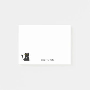 Bloco De Notas Pet Animal Cartoon de Gato Preto-Cinto Posto de no