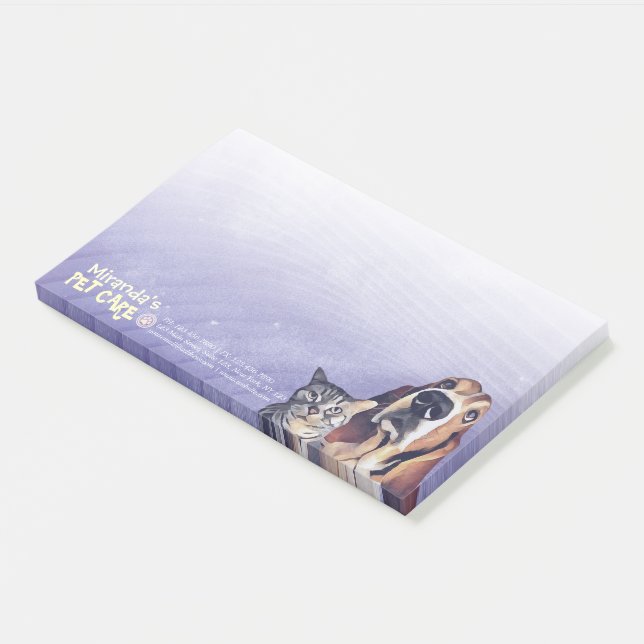 Bloco De Notas Pet Care Sitting Bathing Grooming Salon Comida Com (Inclinado)