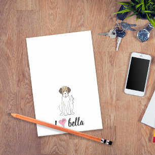 Bloco De Notas Pet Dog Lover minimalista personalizado