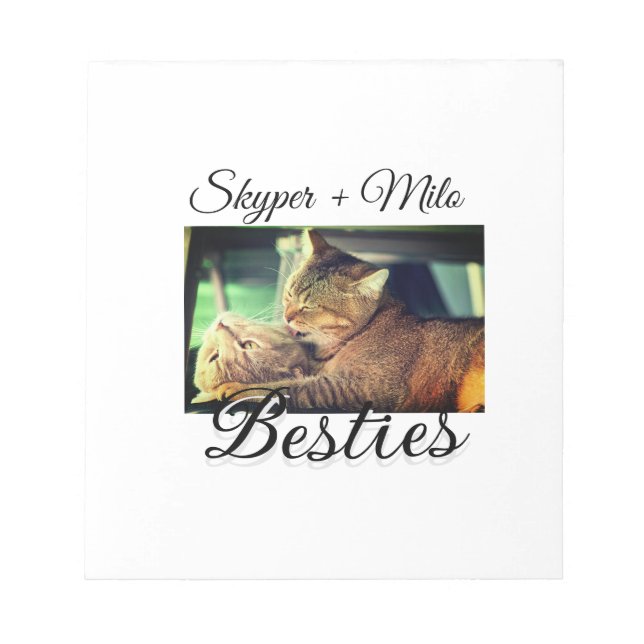Bloco De Notas Pet Frities adiciona nome e foto animal amor (Frente)
