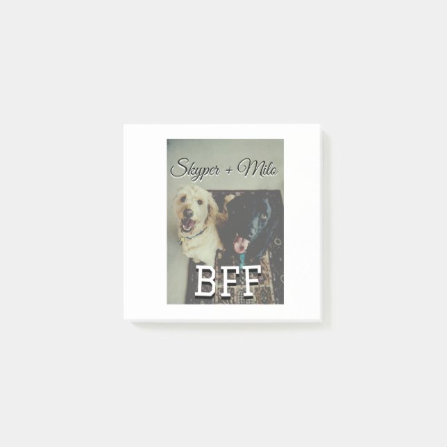 Bloco De Notas Pet Frities adiciona nome e foto animal amor (Frente)