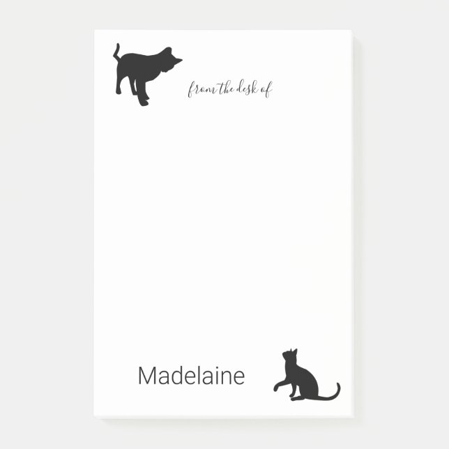 Bloco De Notas Pet Pessoal Preto de Gato (Frente)
