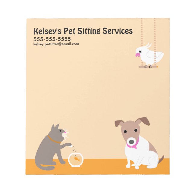 Bloco De Notas Pet Sitting Business (Frente)
