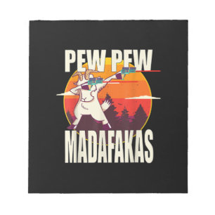 Bloco De Notas Pew Pew Madafakas Pew Pew Madafakas Goat