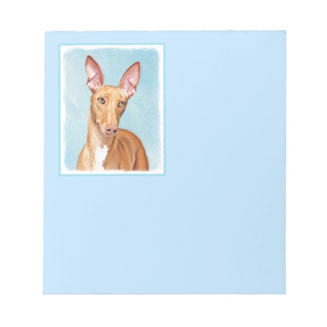 Bloco De Notas Pharaoh Hound Painting - Arte Cachorra Original (Frente)