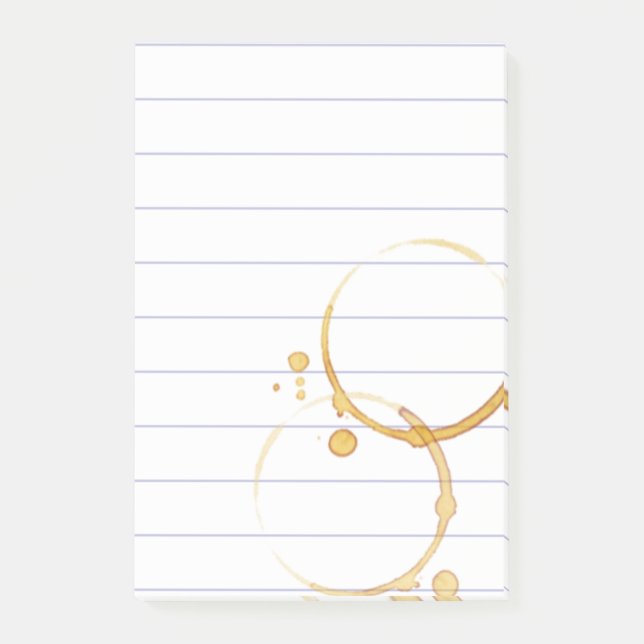 Bloco De Notas Piada de Cafeína Vinculada à Mancha do Café (Frente)