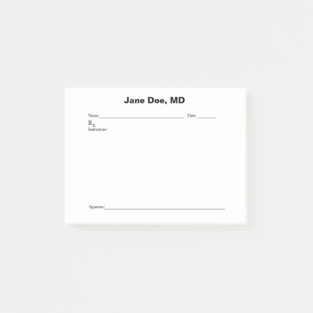 Bloco De Notas Piada de prescrição (Frente)